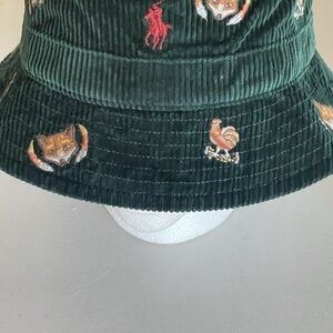 Polo Ralph Lauren Dark Green Corduroy Bucket Hat